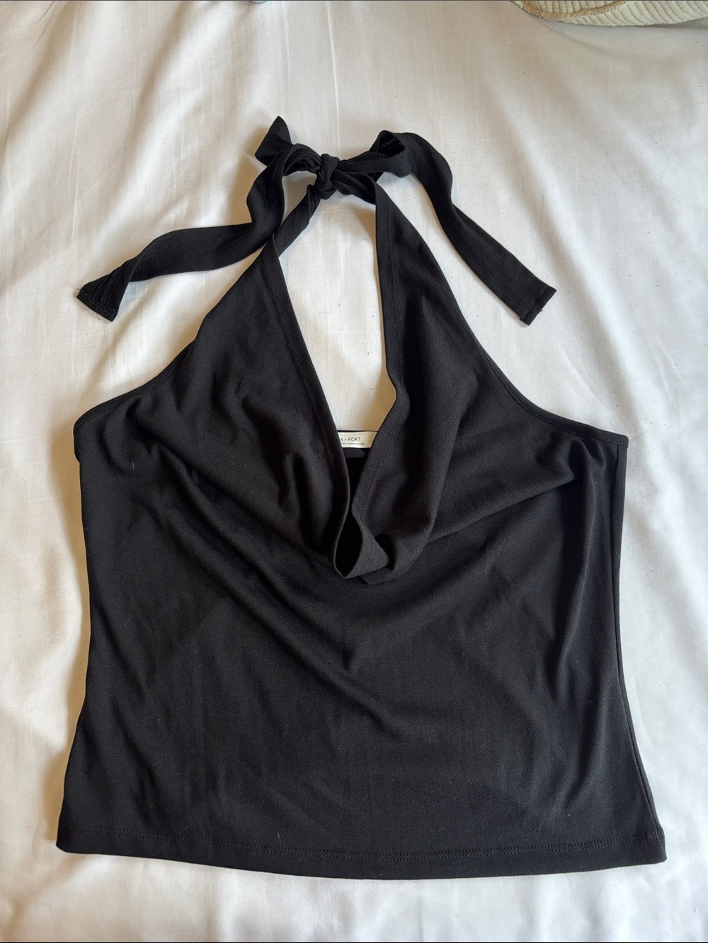 OAK + FORT Black Halter top